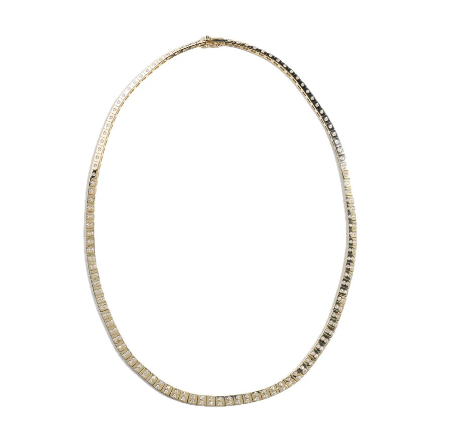 LEGGO Double Diamond Tennis Necklace
