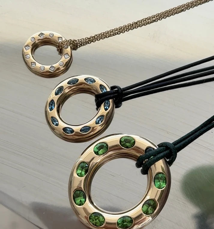 Large Oval Disc Chrome Tourmaline