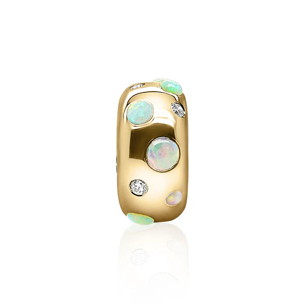 Opal & Diamond Polka Dot Large Bead