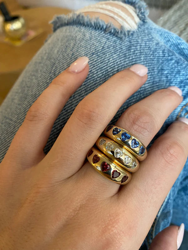 HEART CLASSIC NOMAD RING - Red