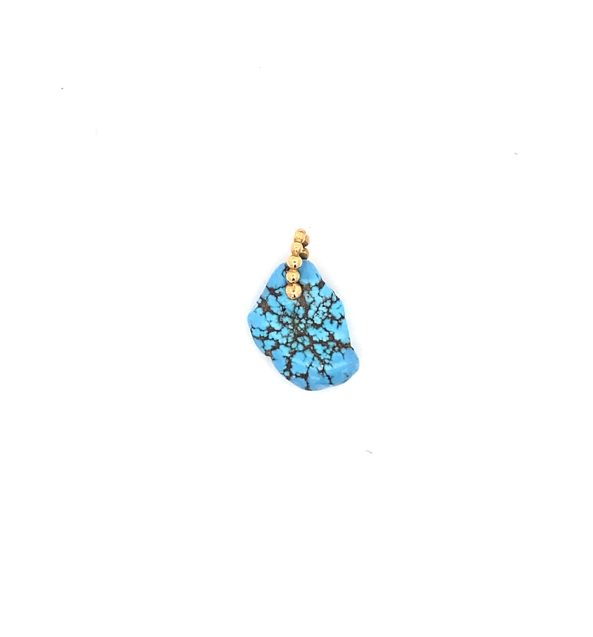 One of a kind turquoise nugget charm