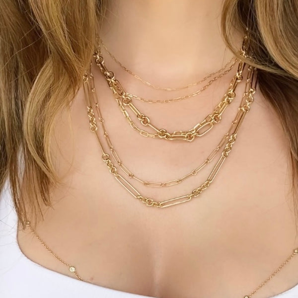 ROUNDED PAPERCLIP CHAIN NECKLACE