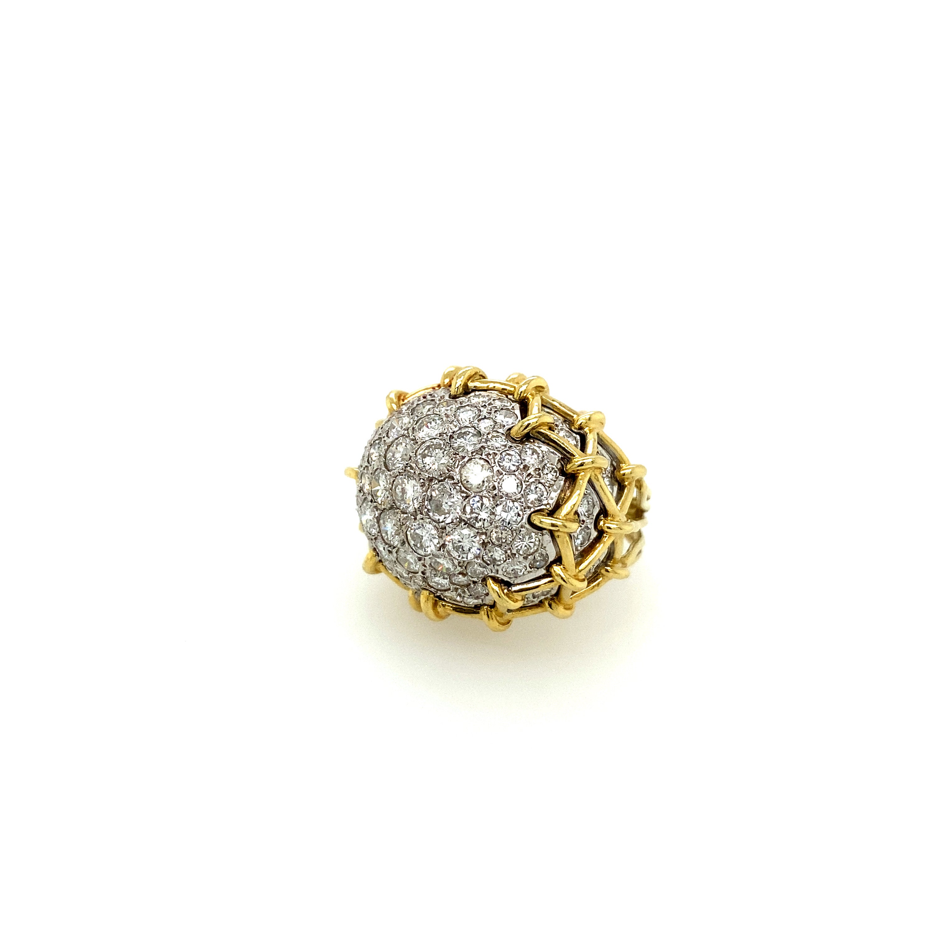 18k Diamond Caged Ring