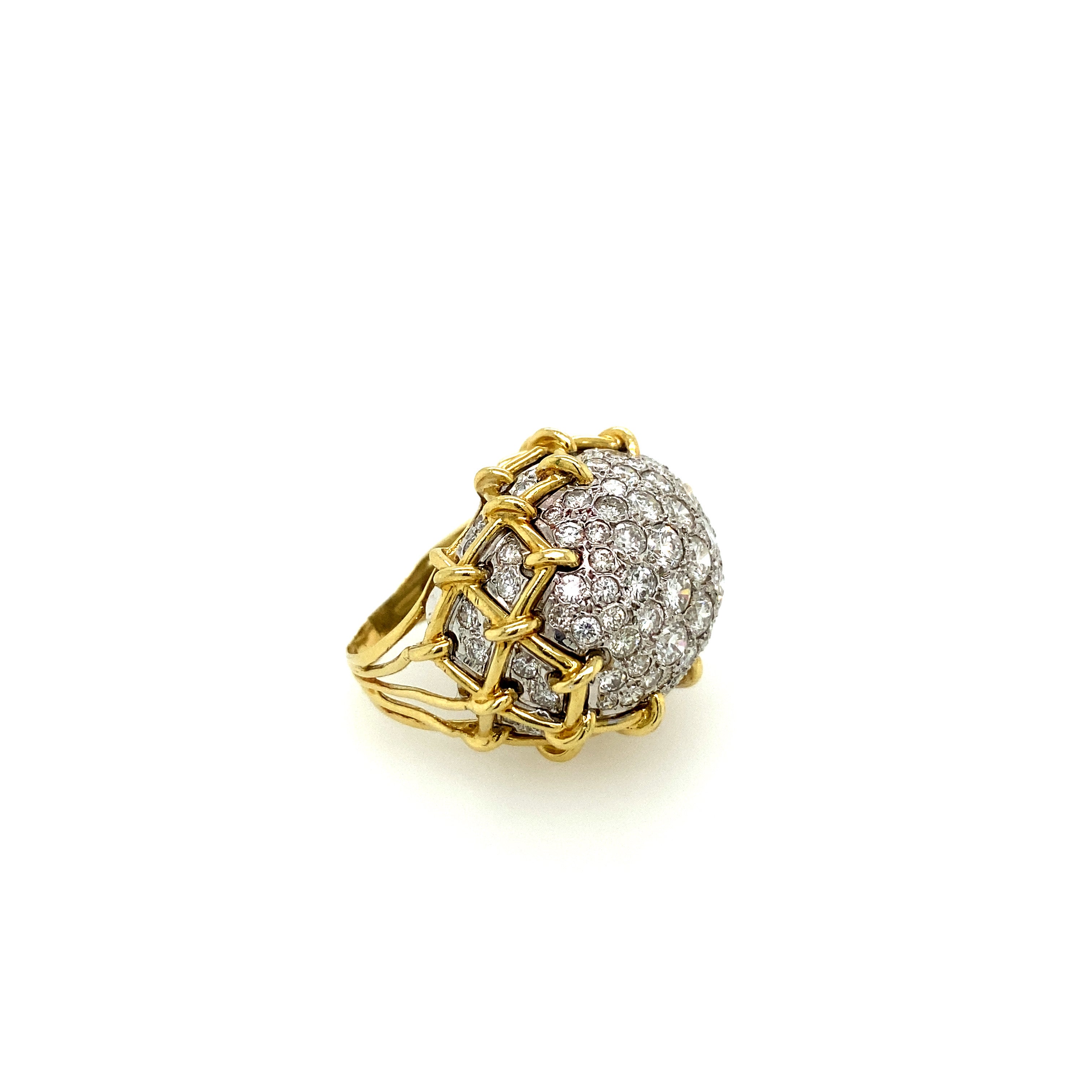 18k Diamond Caged Ring