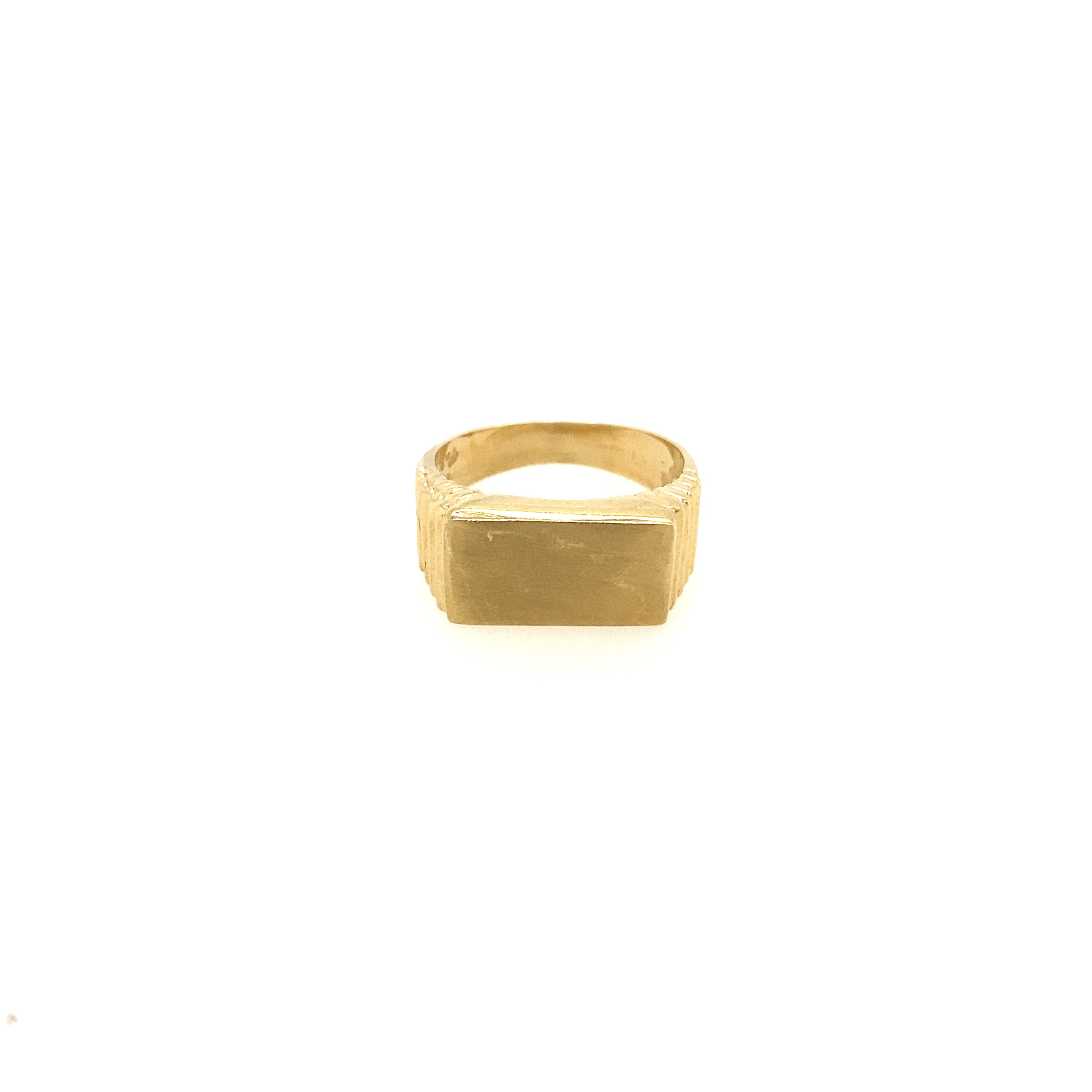 14k Rectangular Signet Ring