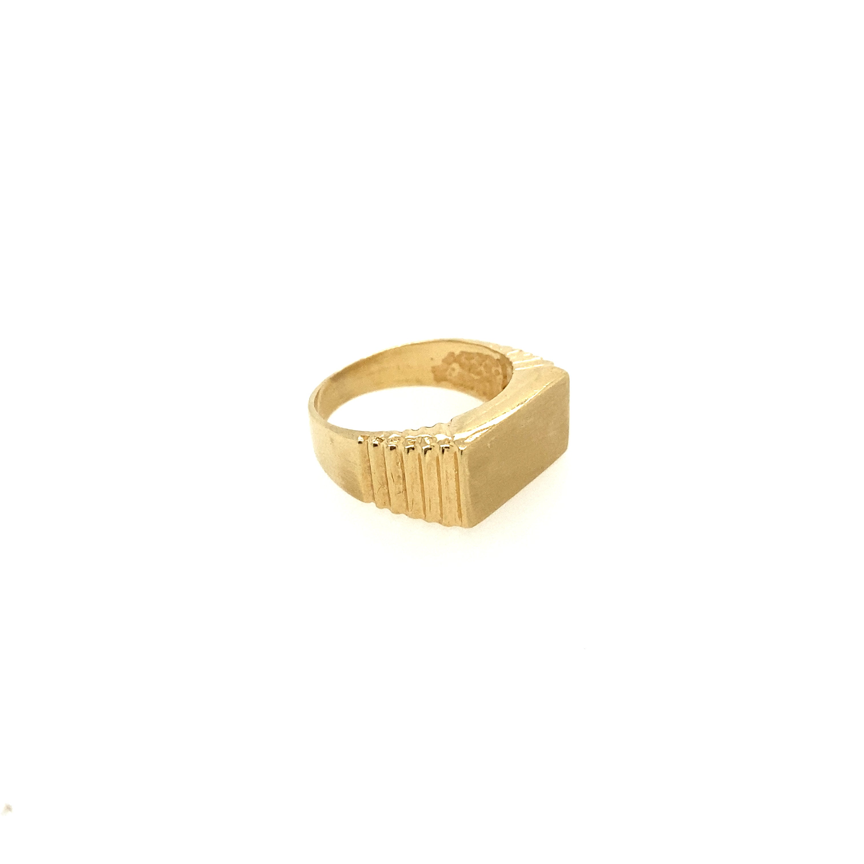 14k Rectangular Signet Ring