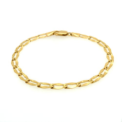 14k Yellow Gold Wave Link Bracelet