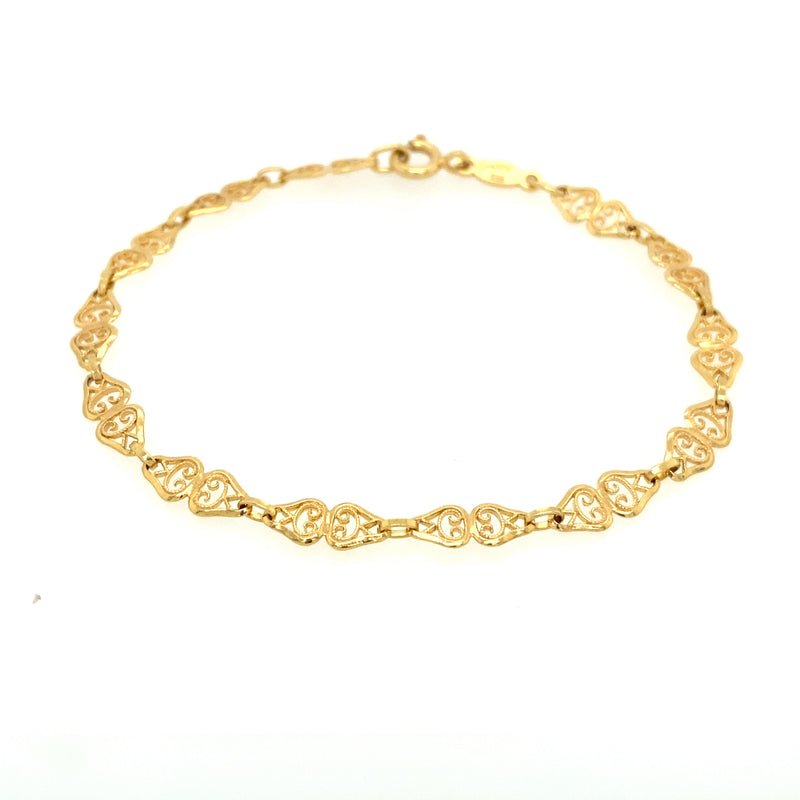 14k Yellow Gold Filigree Bracelet