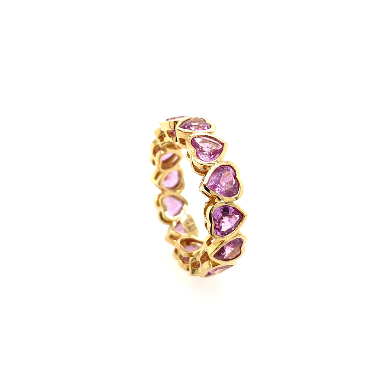 Pink Sapphire Bezel Eternity Ring
