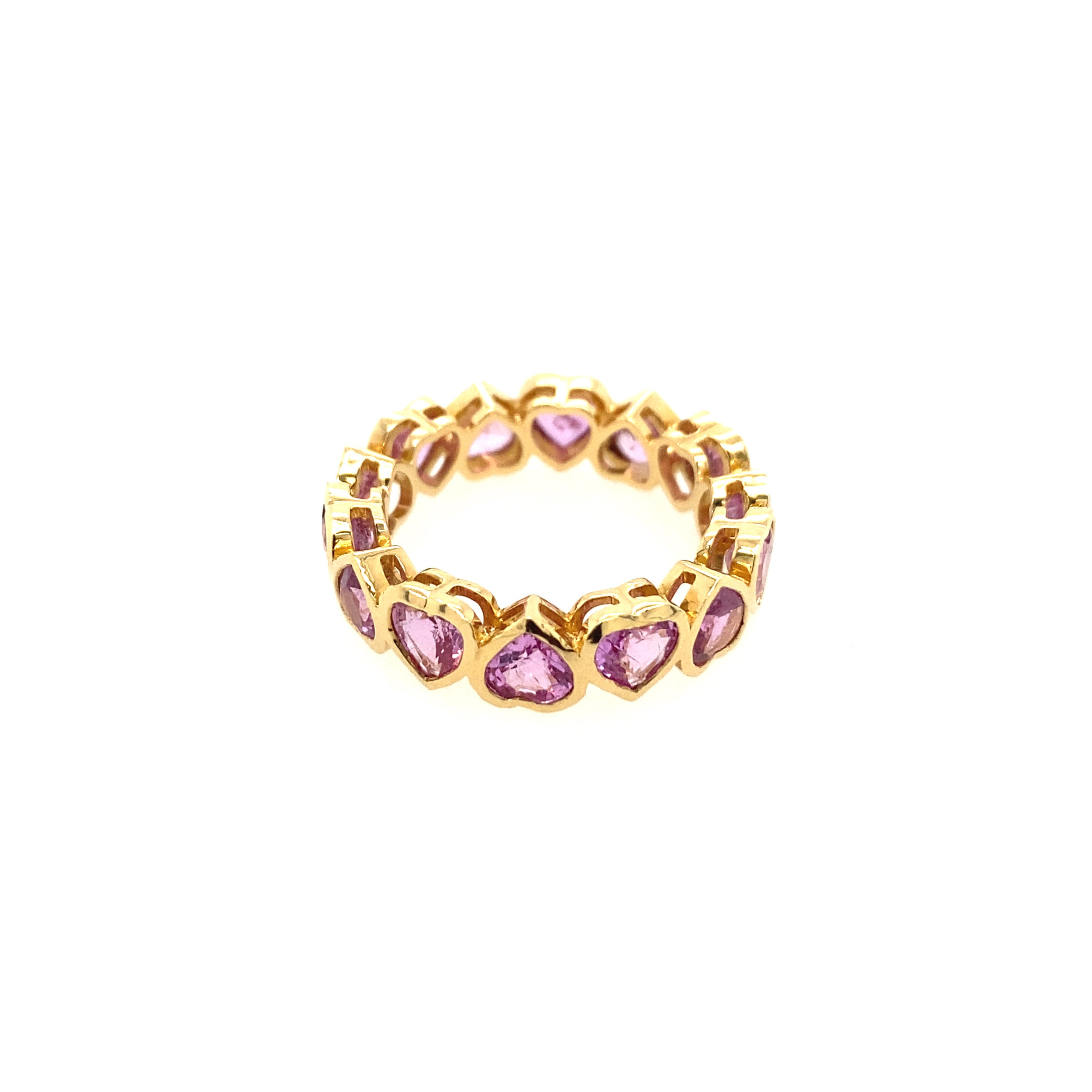 Pink Sapphire Bezel Eternity Ring