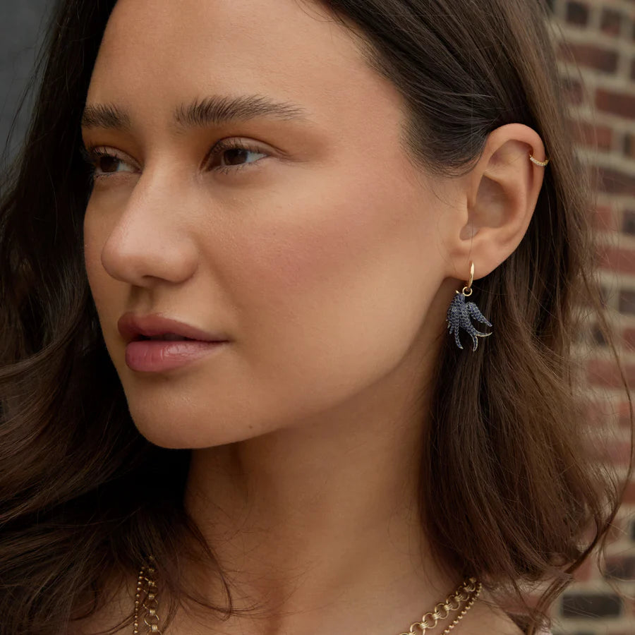 14K Gold & Blue Sapphire Birdie Charm