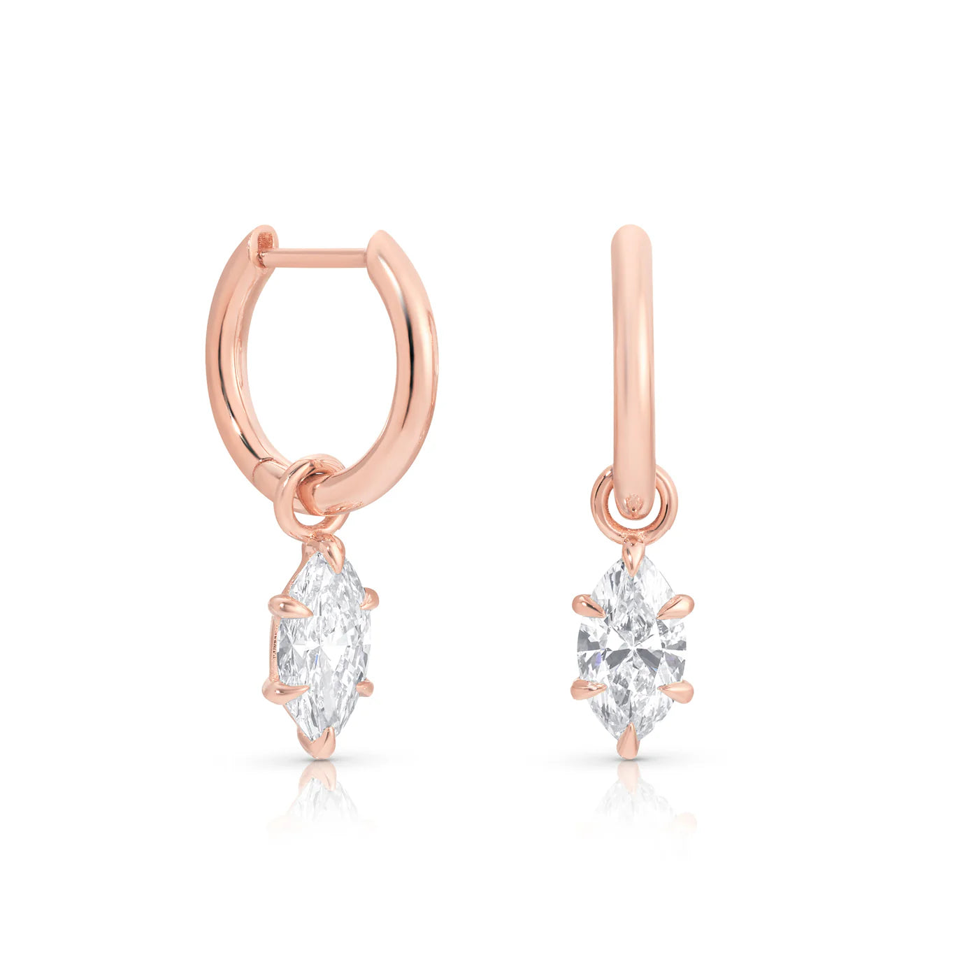 Marquise Claw Hoop Earrings