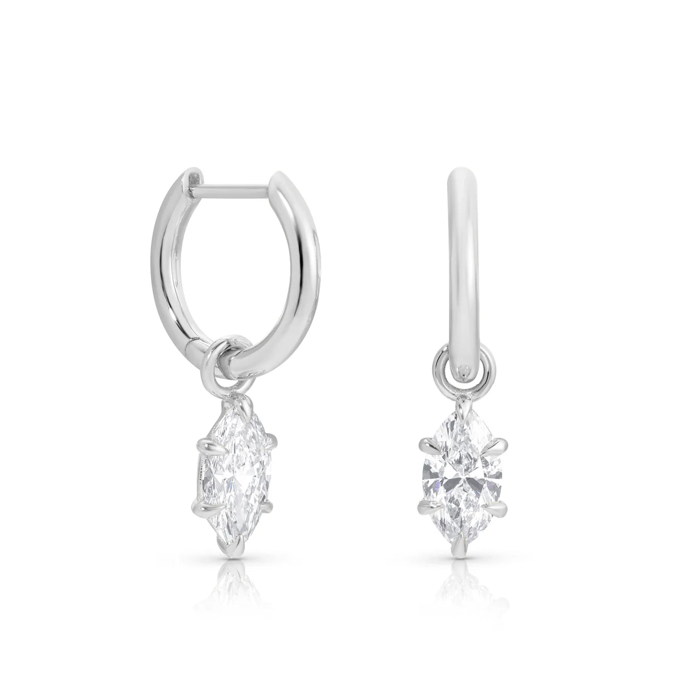 Marquise Claw Hoop Earrings