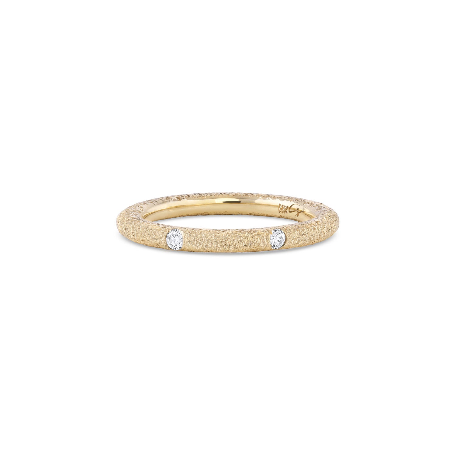 MAUDE Stacking Band with Diamonds