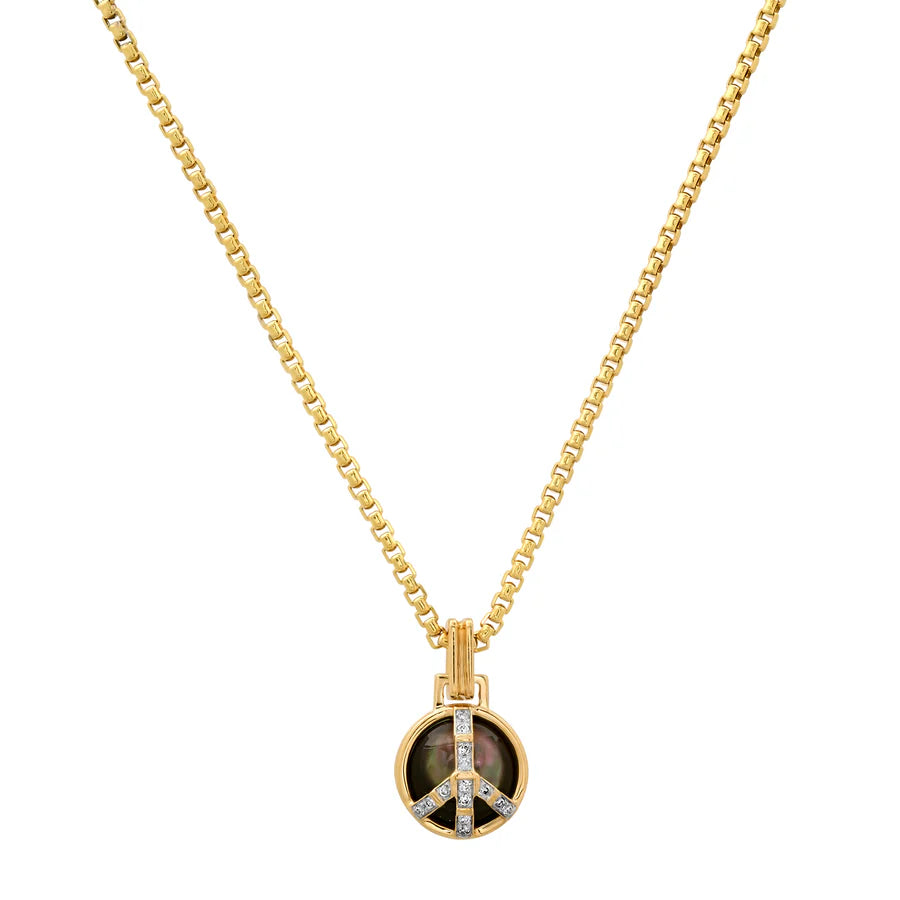 Mini Peace Pendant with Gemstones and Diamonds
