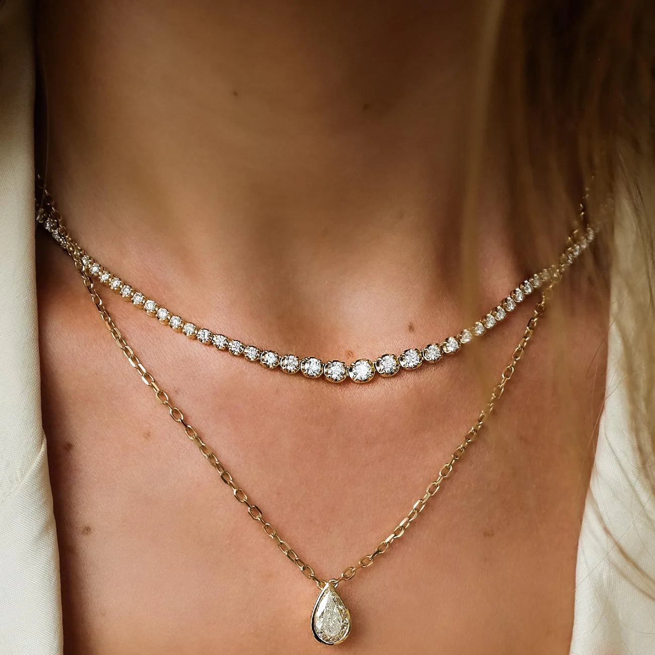 Ara Diamond Tennis Necklace