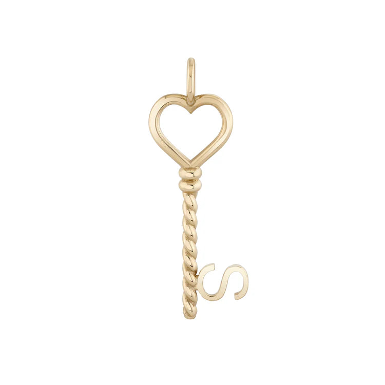 Twine Key Initial Charm