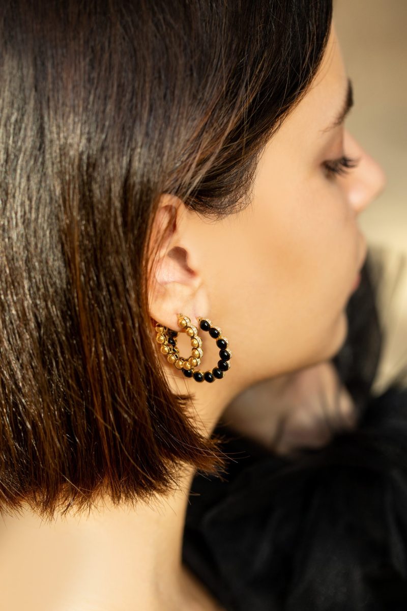 The Gold Atom Earrings
