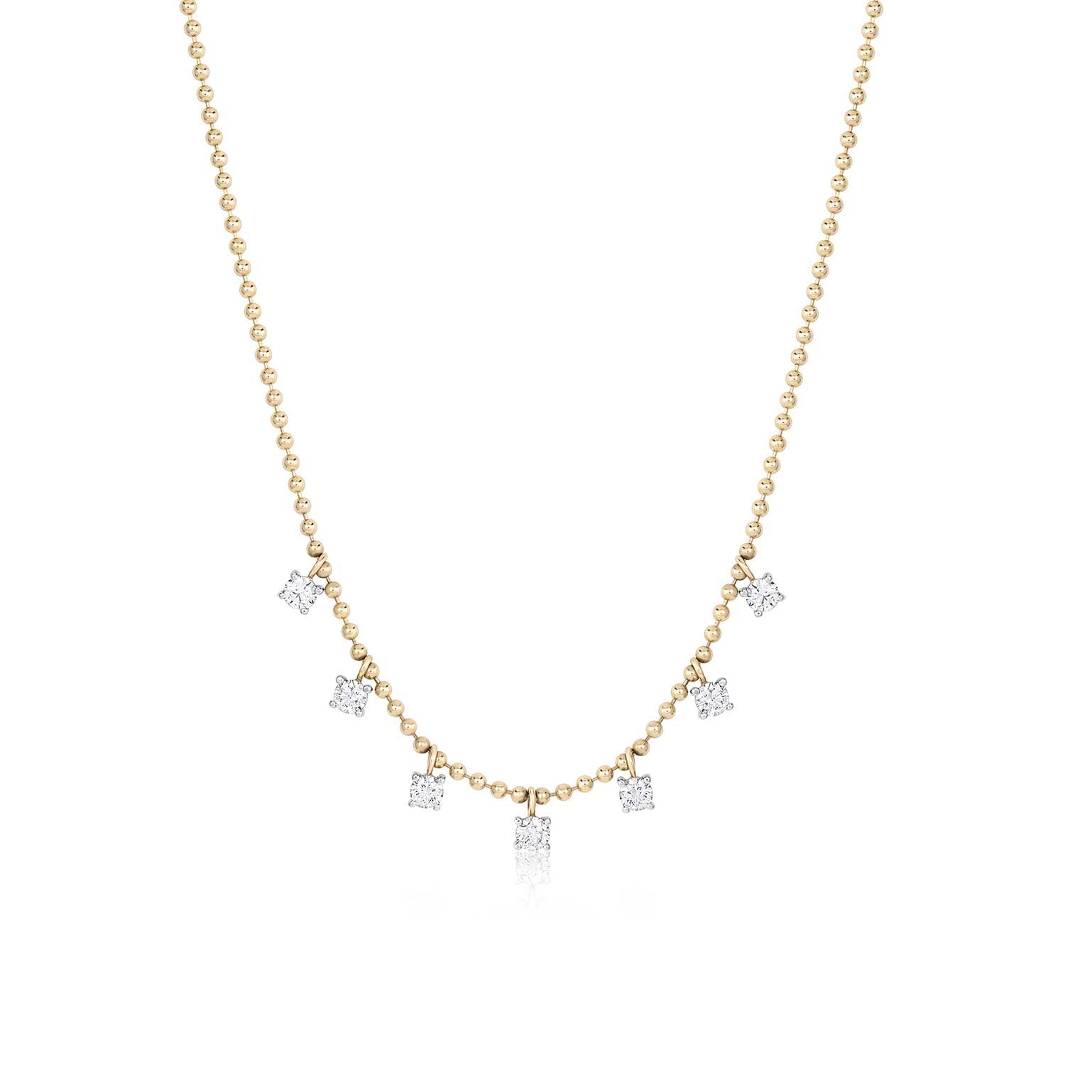 Phoebe Round White Diamond Necklace