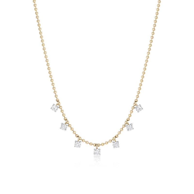 Phoebe Round White Diamond Necklace