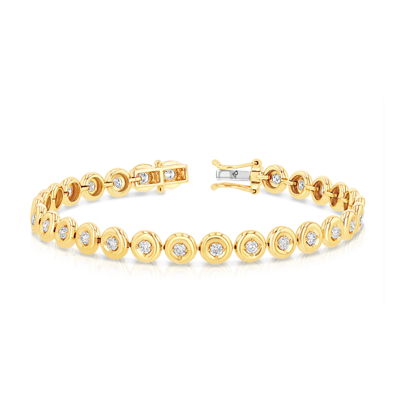 Puffy Circle Bezel Bracelet