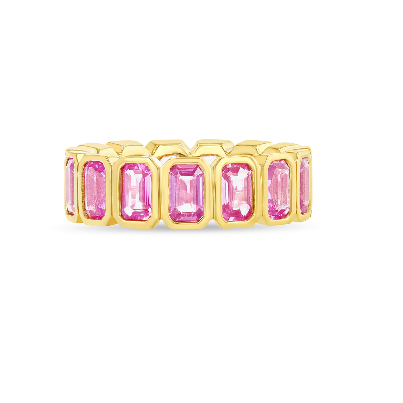 Pink Sapphire Nova Eternity Band