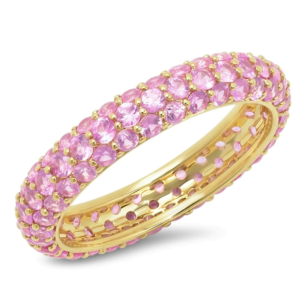 Pink Sapphire Domed Ring