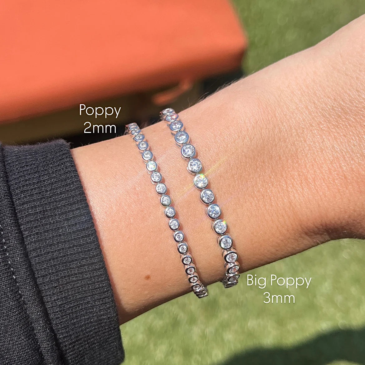 THE "POPPY" 2MM BEZEL TENNIS BRACELET