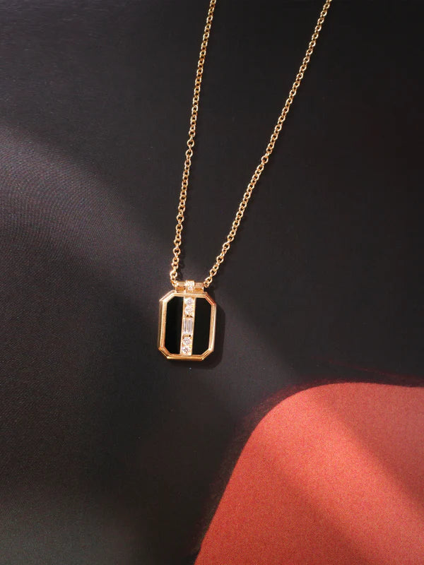 Miura jet black pendant