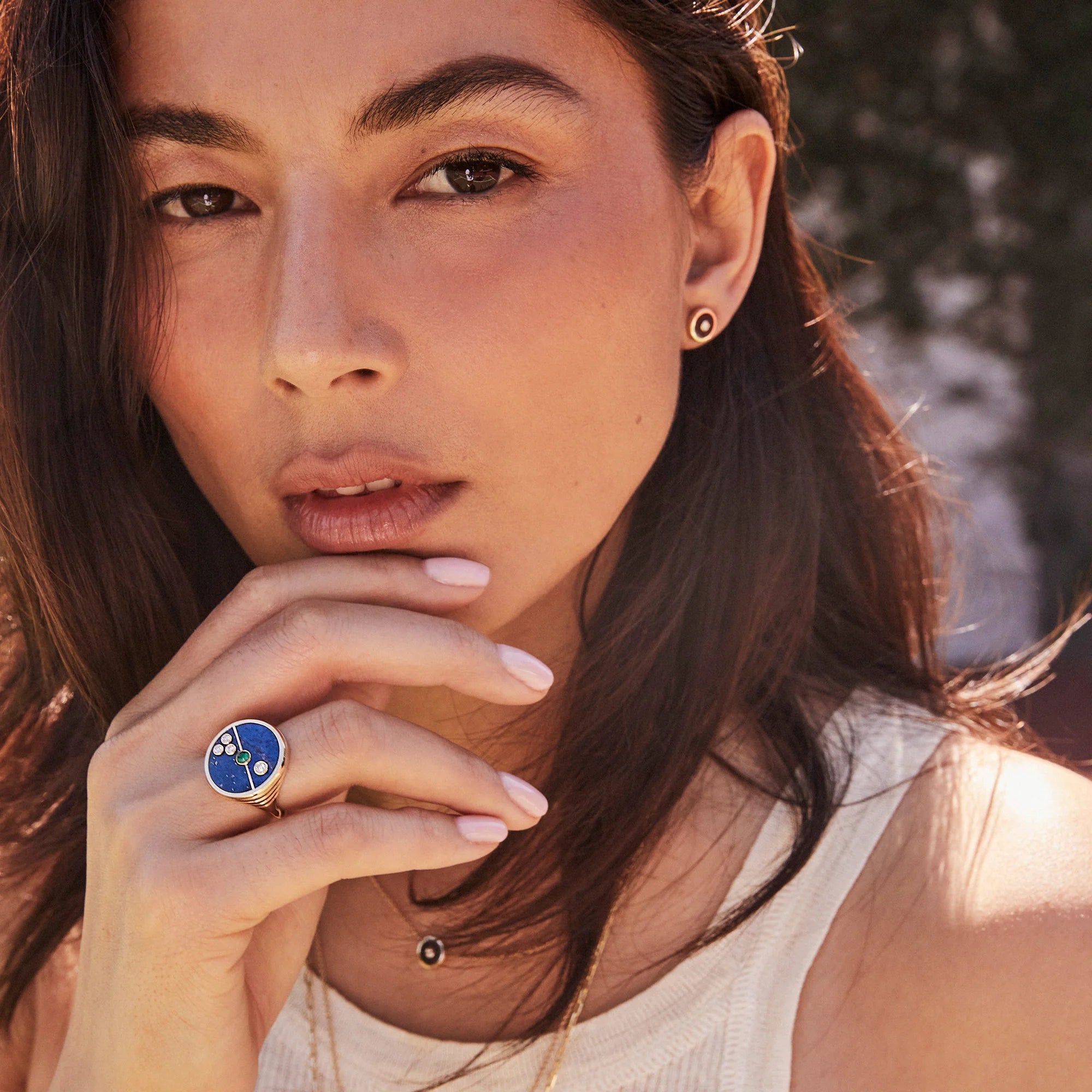 MINI COMPASS STUD EARRINGS