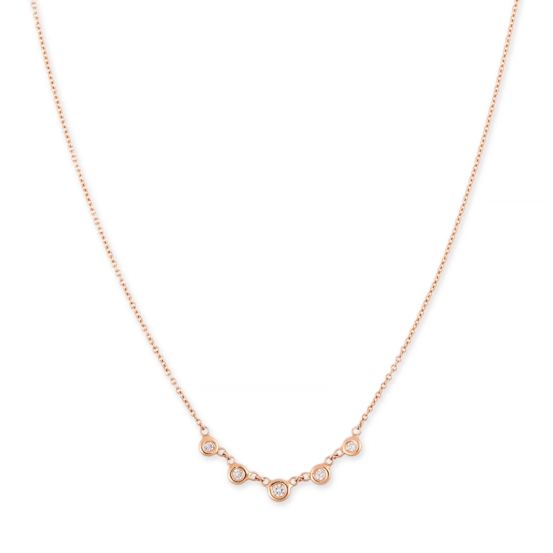 5 diamond Emily necklace