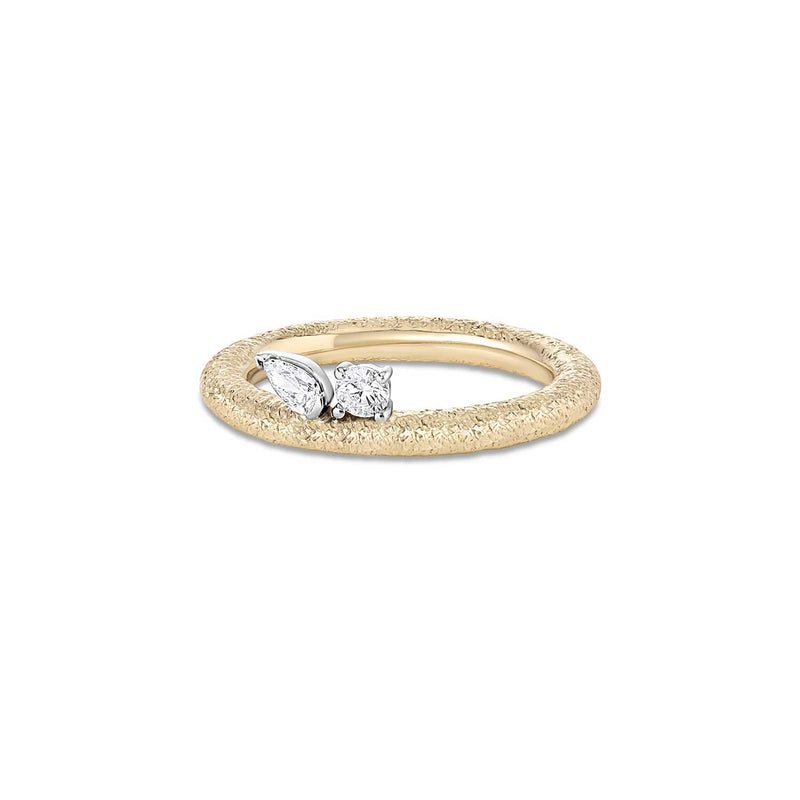 LIDA Ring with Round and Pear Diamonds