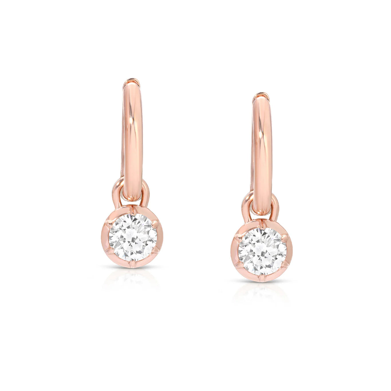 ROUND ROSETTE HOOP EARRINGS