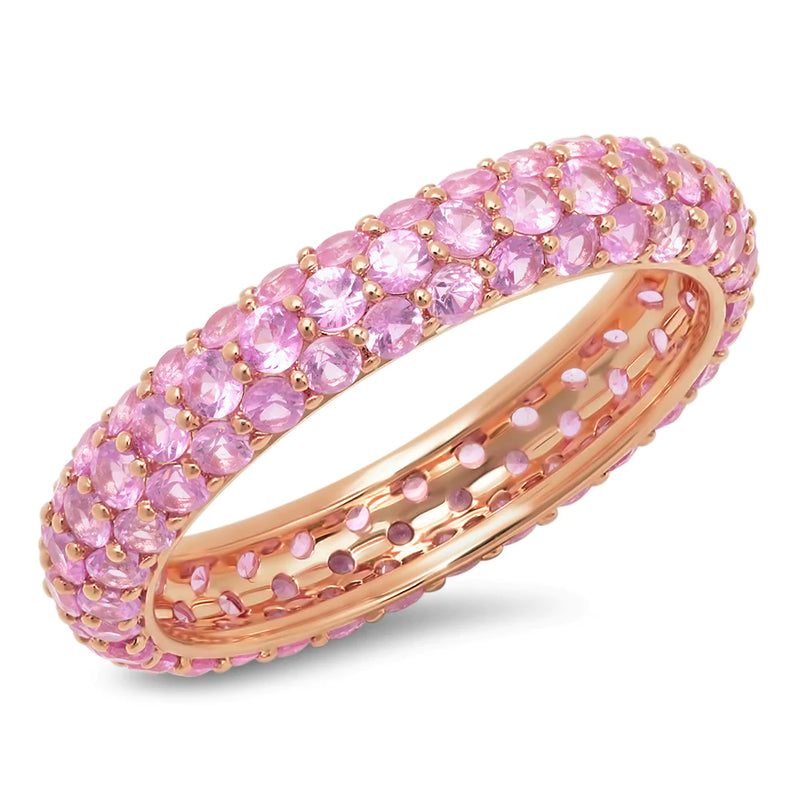 Pink Sapphire Domed Ring