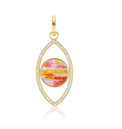 MOTHER OF PEARL VERTICAL EYE CHARM