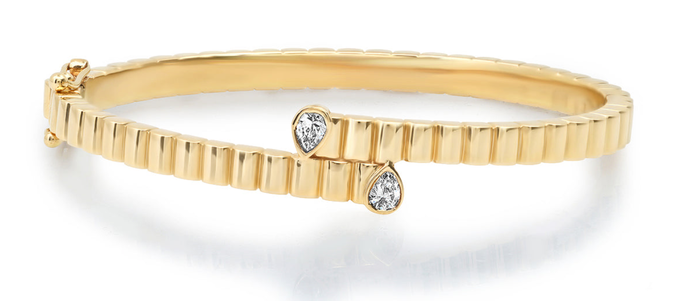 14K YG Pear Shaped Diamond Aura Bracelet