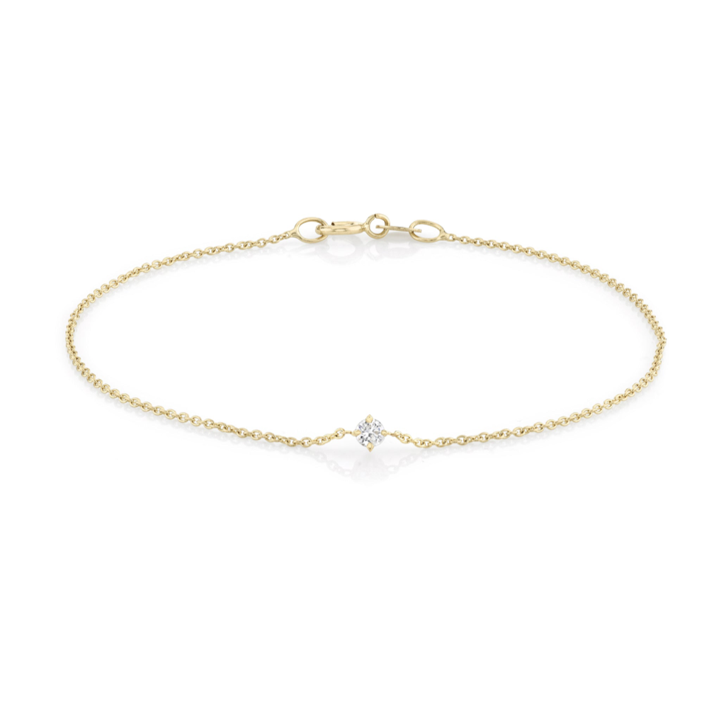 WHITE DIAMOND FLOATING BRACELET - ROUND