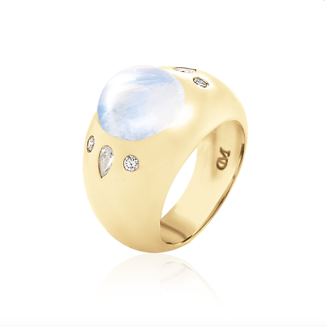 MOONSTONE CHUNKY NOMAD RING