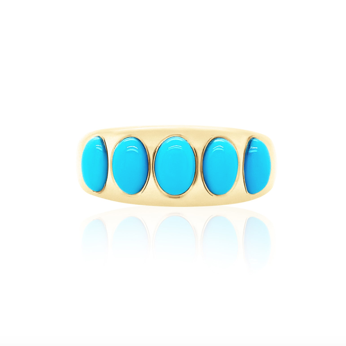 TURQUOISE OVAL CLASSIC NOMAD RING