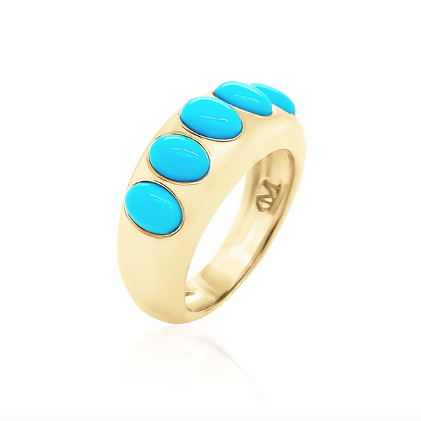 TURQUOISE OVAL CLASSIC NOMAD RING
