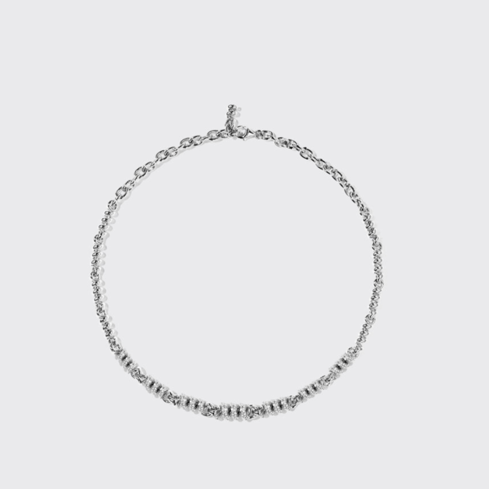 WHITE GOLD DIAMOND SLINKEE NECKLACE