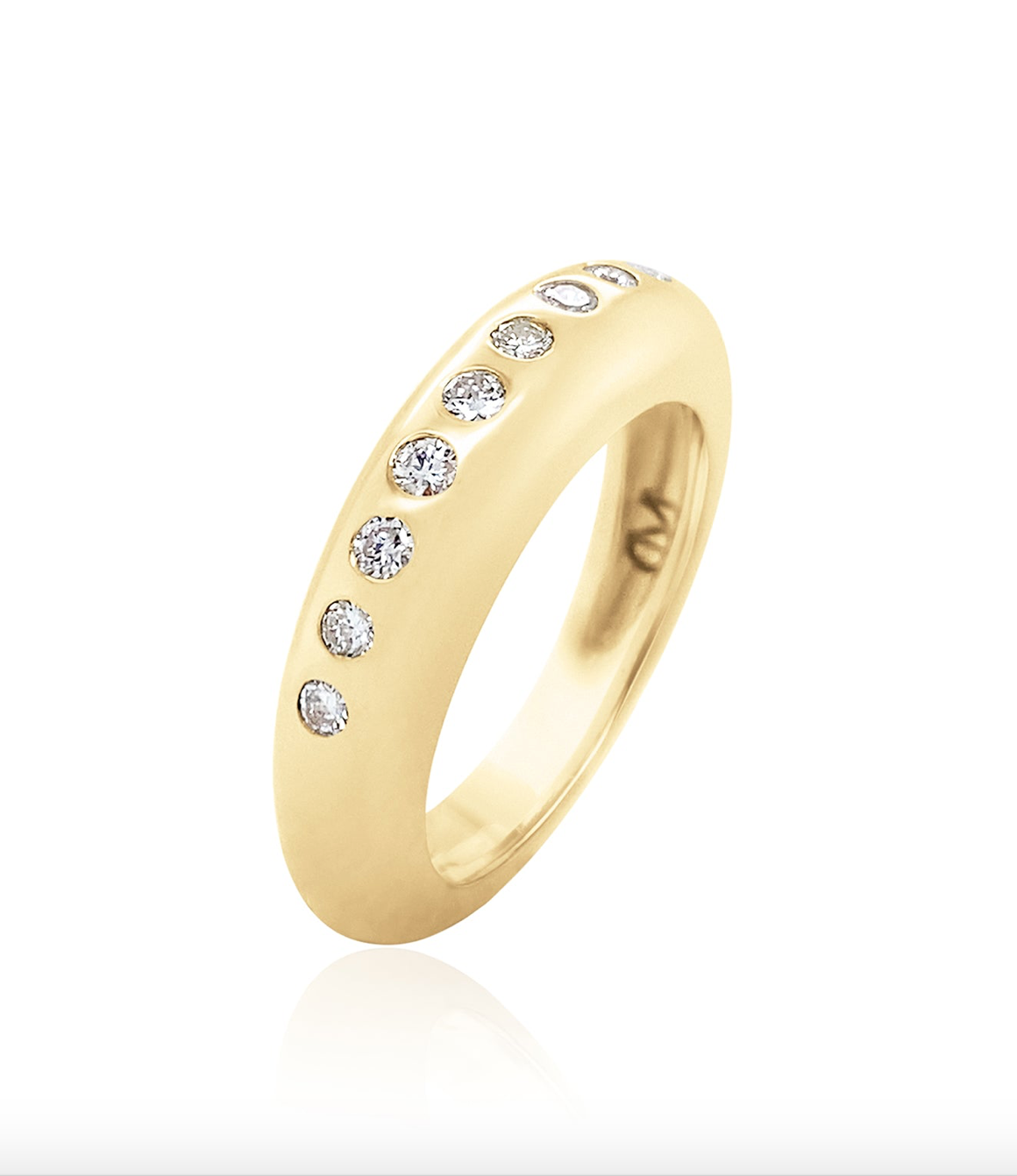 9 ROUND SKINNY NOMAD RING - DIAMOND