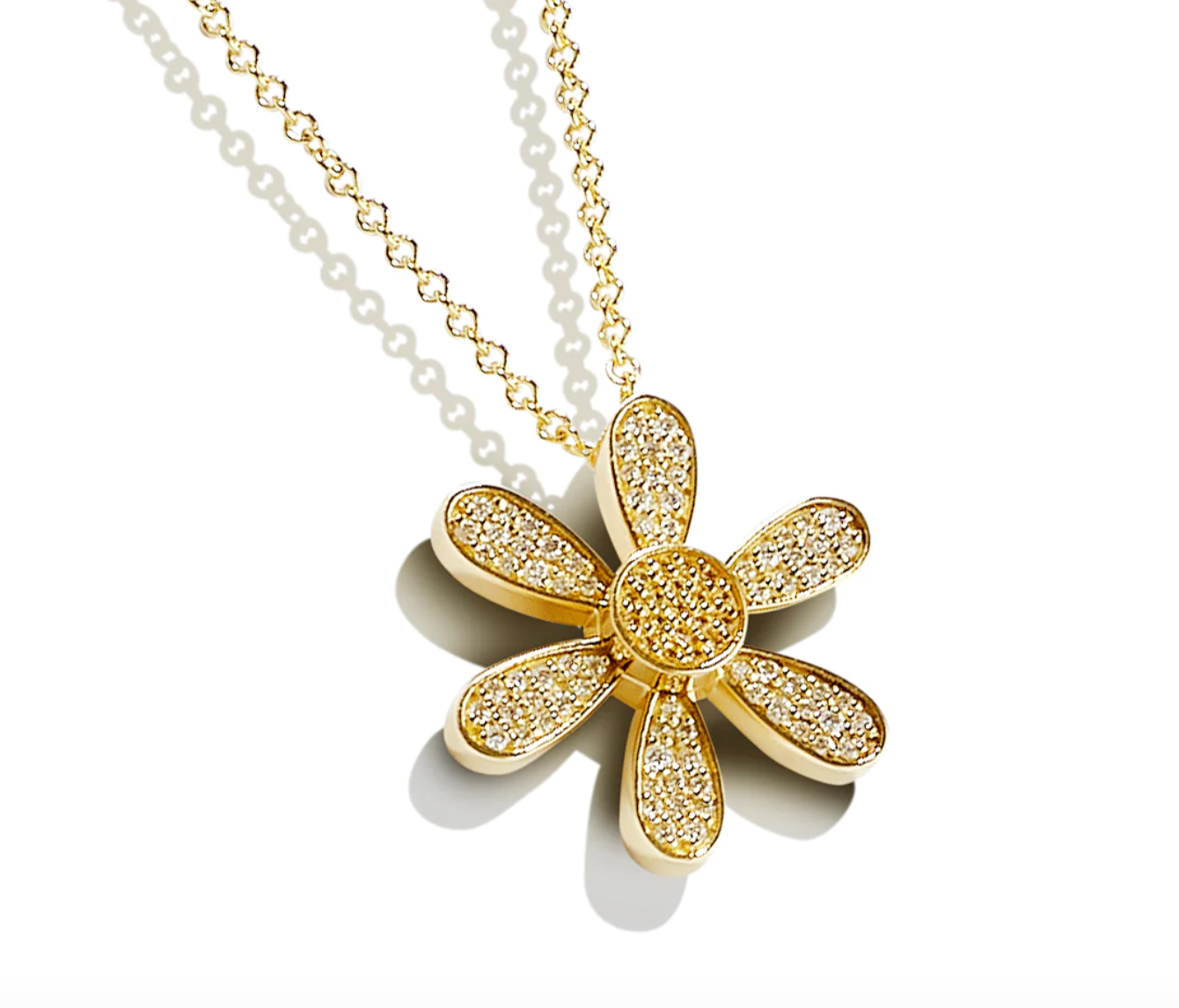 Small Daisy Pavé Pendant