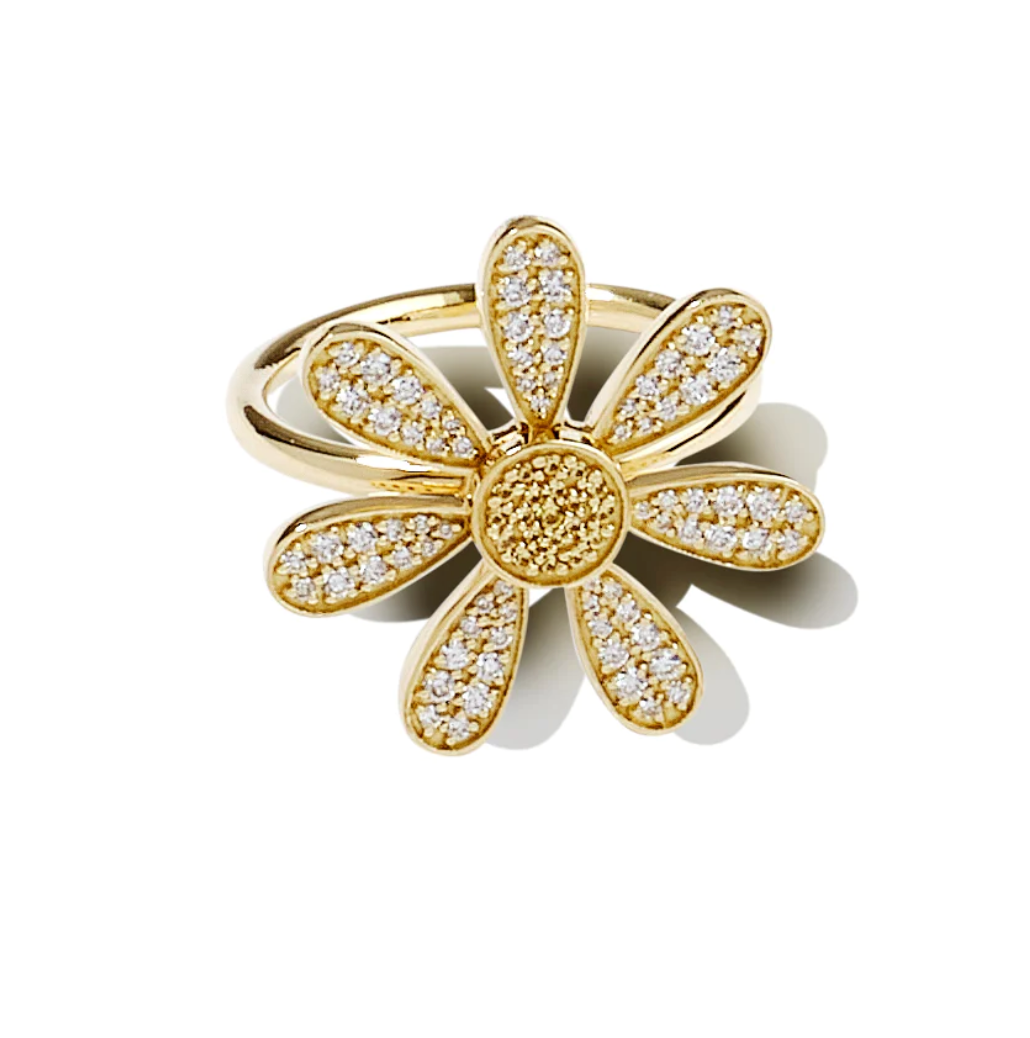 Medium Daisy Pavé Ring