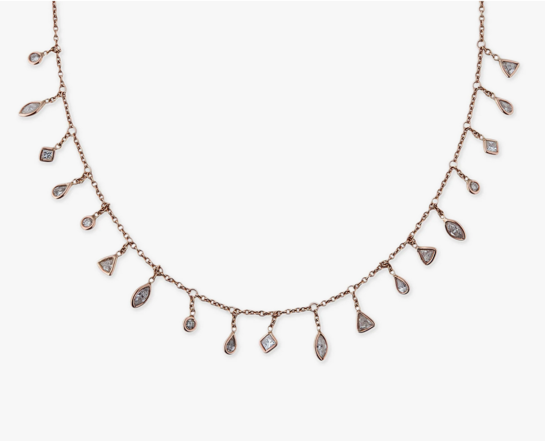 MULTI SHAPE SHAKER DIAMOND NECKLACE