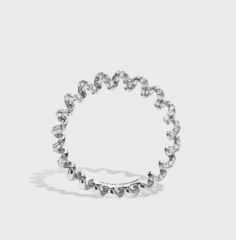 MINI WHITE GOLD DIAMOND SLINKEE RING