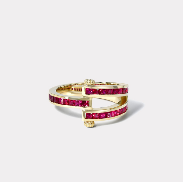 MAGNA RING - SQUARE CUT RUBY