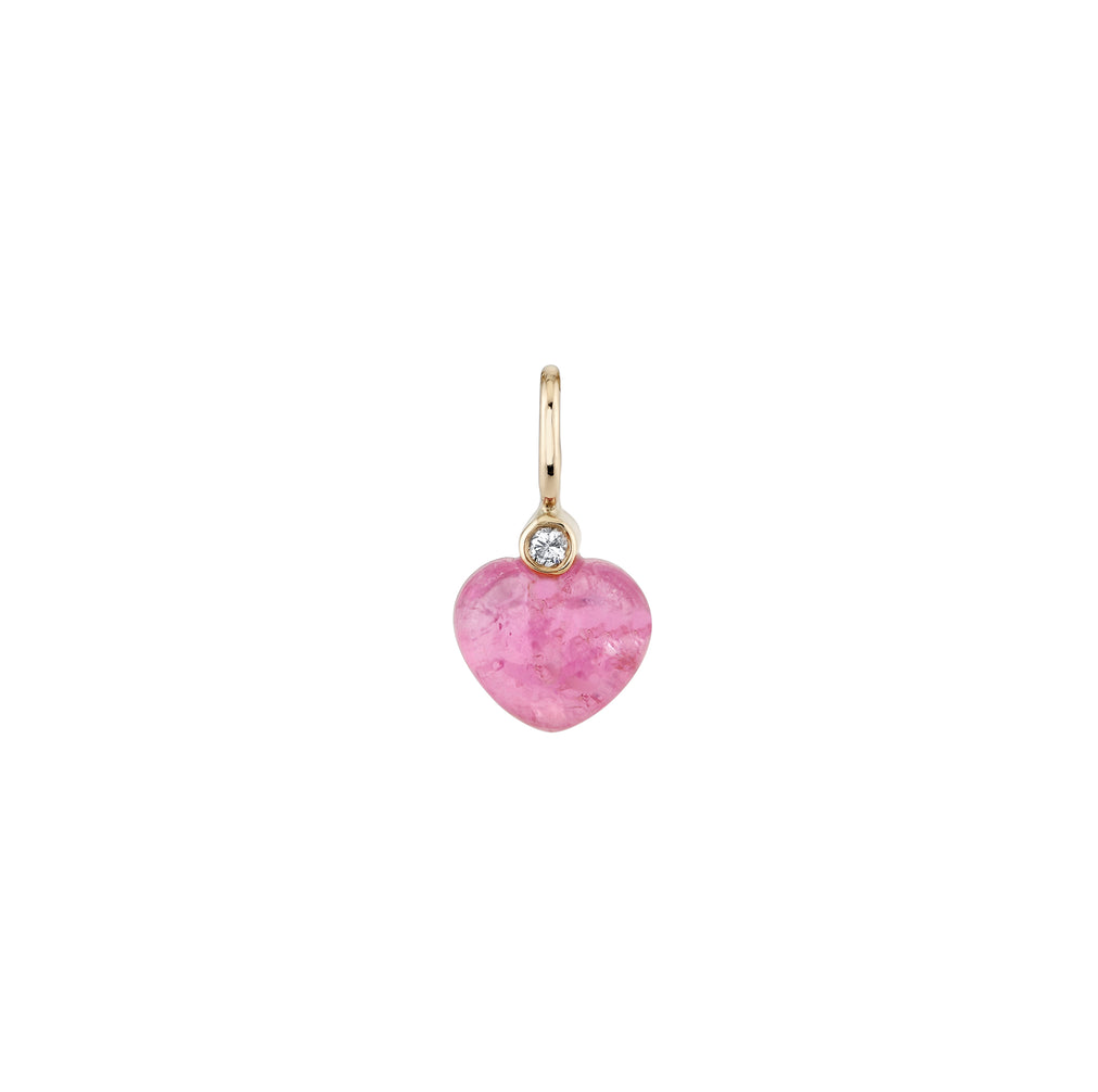 Carved Tourmaline Sweetheart Charm