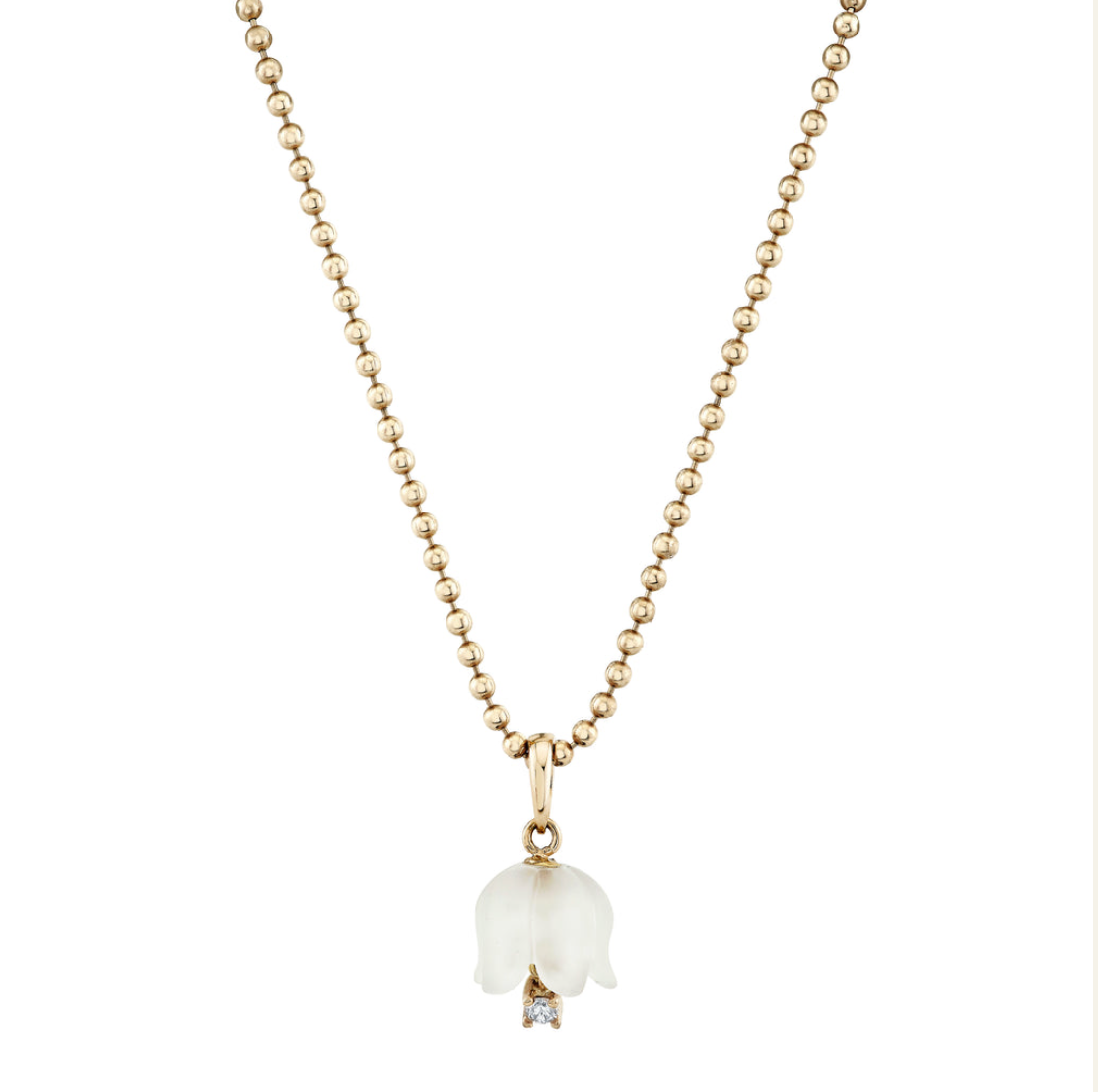 Diamond Floret Quartz Pendant