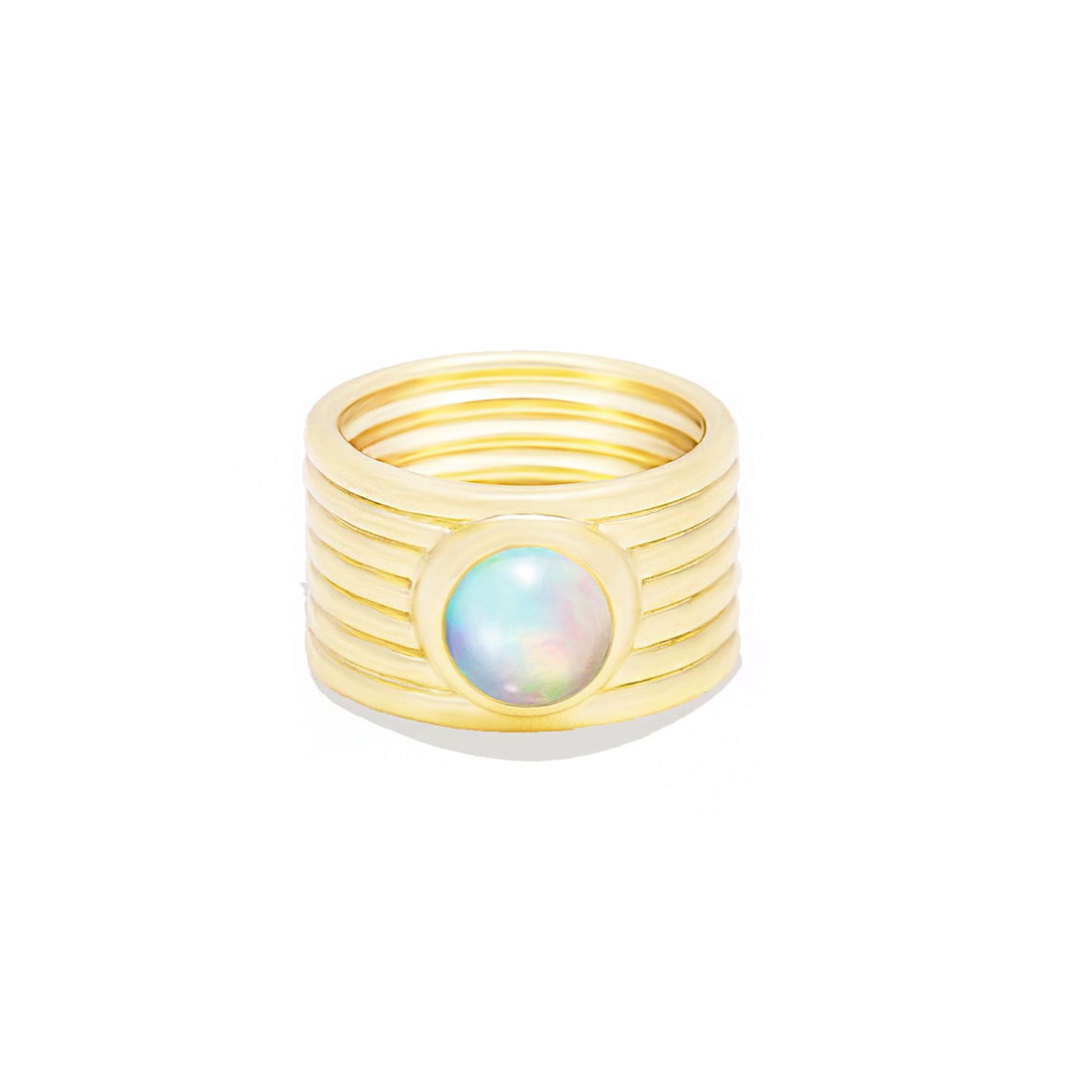 Found Cigar Band Ring - Opal